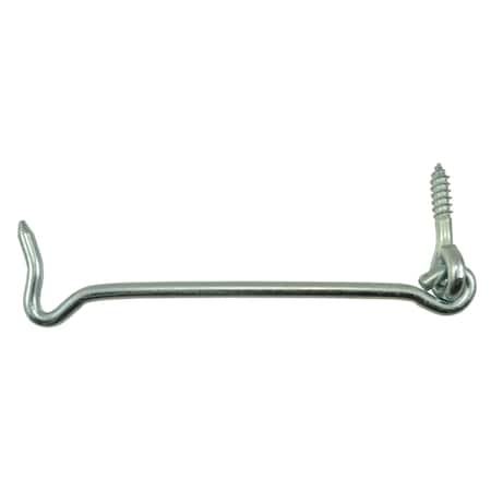 Midwest Fastener Corp. 1/4" x 6" Zinc Plated Steel Gate Hooks 10PK 52427